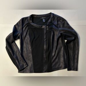 Style & Co Zip Up Black Blazer Size Small